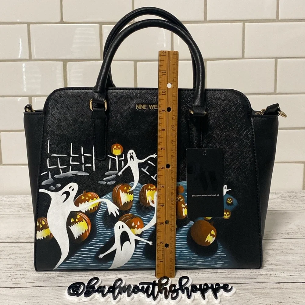 *Cup of Horror The Nightmare Before Christmas Pumpkin Patch Satchel Purse Bag - Picture 13 of 14